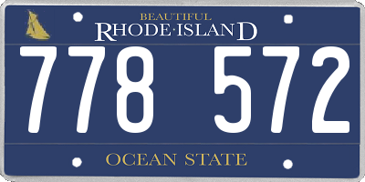 RI license plate 778572
