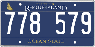 RI license plate 778579