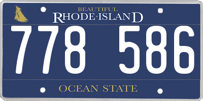 RI license plate 778586