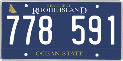 RI license plate 778591