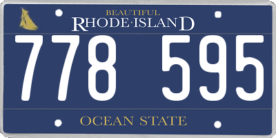 RI license plate 778595