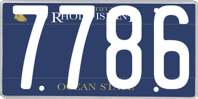 RI license plate 7786