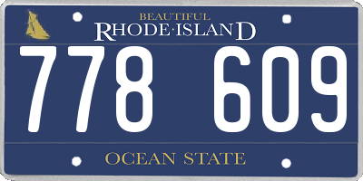 RI license plate 778609