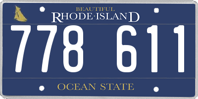 RI license plate 778611