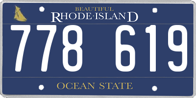 RI license plate 778619