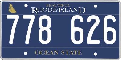 RI license plate 778626