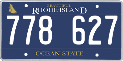 RI license plate 778627