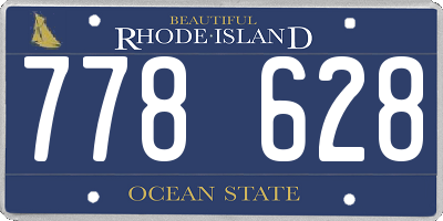 RI license plate 778628