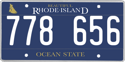 RI license plate 778656