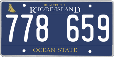 RI license plate 778659