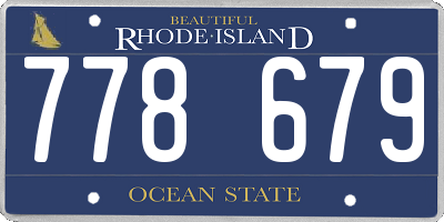 RI license plate 778679
