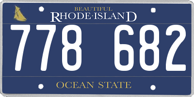 RI license plate 778682