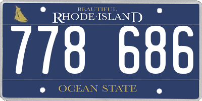 RI license plate 778686