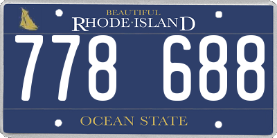 RI license plate 778688