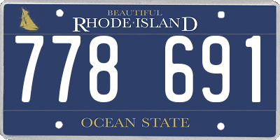 RI license plate 778691
