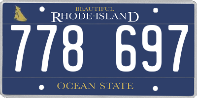 RI license plate 778697
