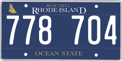 RI license plate 778704