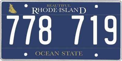 RI license plate 778719