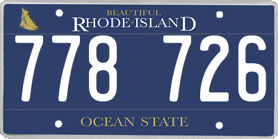 RI license plate 778726