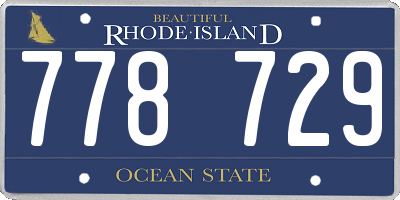 RI license plate 778729