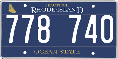 RI license plate 778740