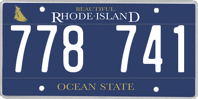 RI license plate 778741
