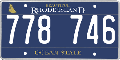 RI license plate 778746