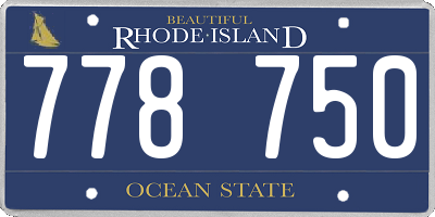 RI license plate 778750
