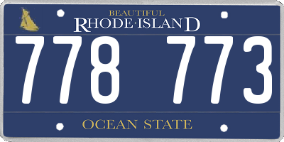 RI license plate 778773