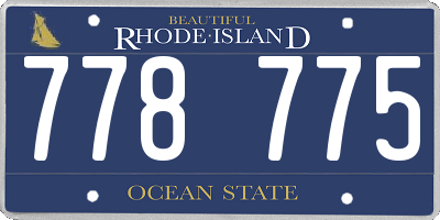 RI license plate 778775