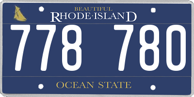 RI license plate 778780