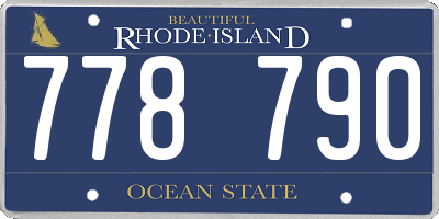 RI license plate 778790