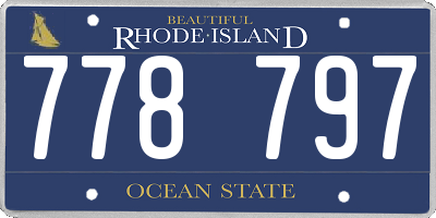 RI license plate 778797