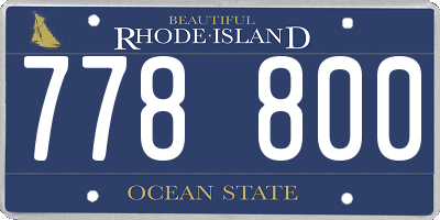 RI license plate 778800