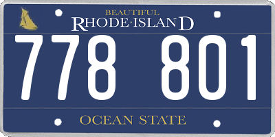 RI license plate 778801