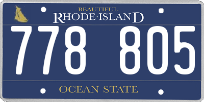 RI license plate 778805