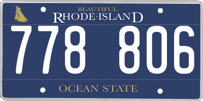 RI license plate 778806