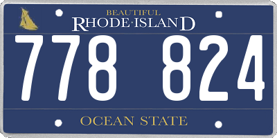 RI license plate 778824