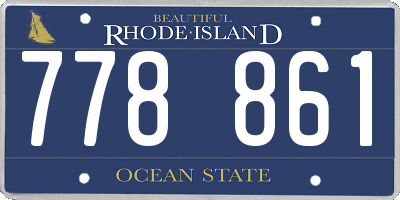RI license plate 778861