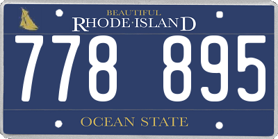 RI license plate 778895