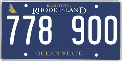 RI license plate 778900