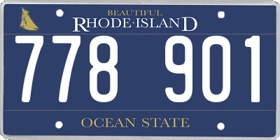 RI license plate 778901
