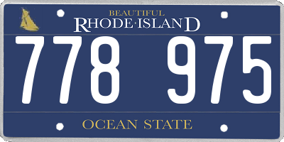RI license plate 778975