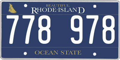 RI license plate 778978