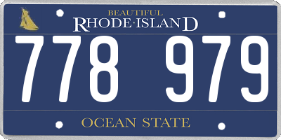 RI license plate 778979