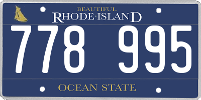 RI license plate 778995