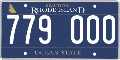 RI license plate 779000