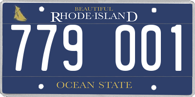 RI license plate 779001