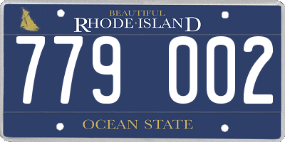 RI license plate 779002