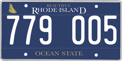 RI license plate 779005